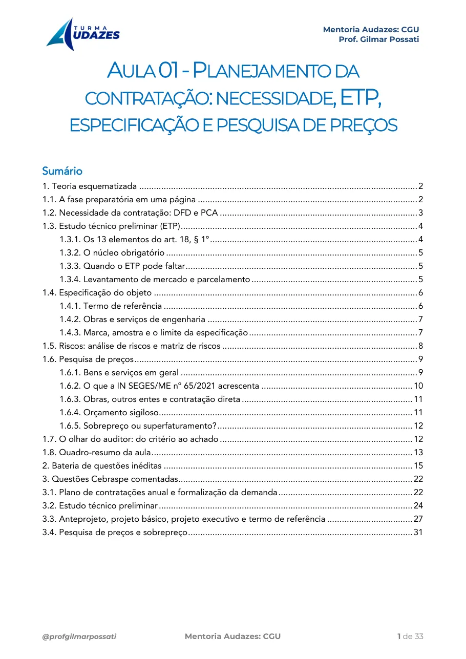 Aula do Reta Final CGU