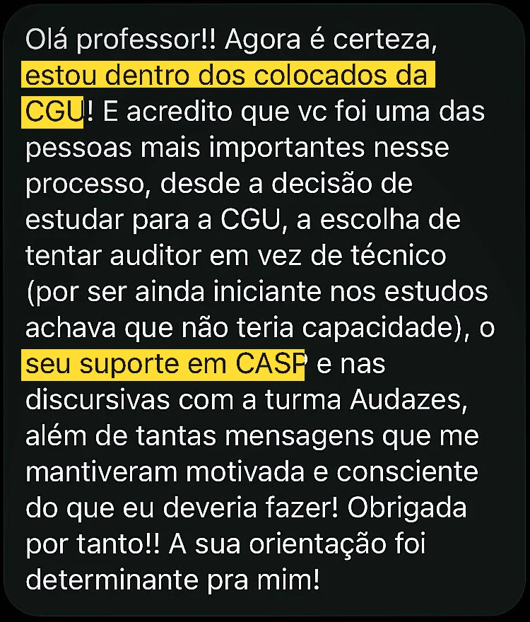 Vitória, minha aluna e hoje colega de CGU